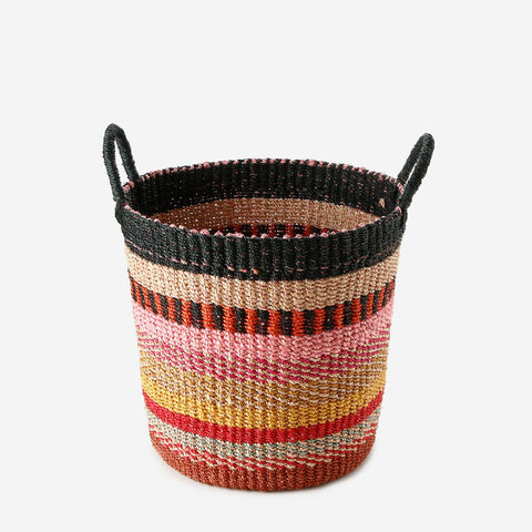 Tahanan by Kultura Abaca Multi-colored Planter with Handle