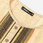 Hijo Linen Shirt with Aztec Center Front Panel