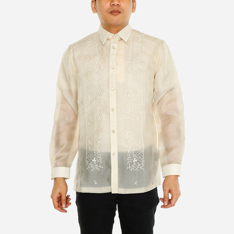 En Barong Filipino Long Sleeves in Cocoon Silk