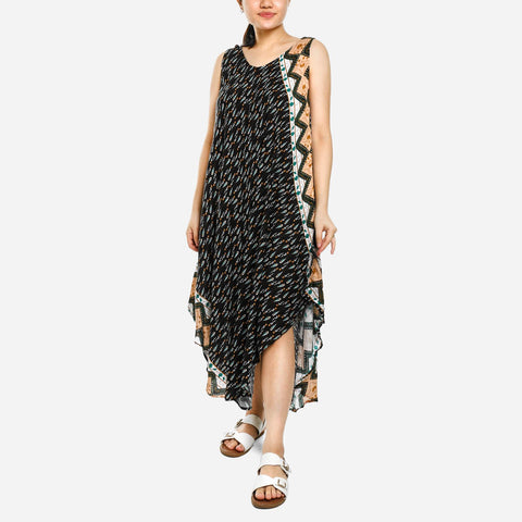 Tropiko Umbrella Dress With Paisley Print