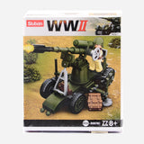 Sluban Town Motorcycle Roadtrip By Motorcycle And Sluban Wwii Allied Antiaircraft Gun Brick Set(Bundle) For Kids