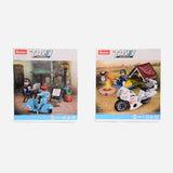 Sluban Town Motorcycle Scooter Rider On The Terrace And Camping Motorcyclist Brick Set(Bundle) For Kids