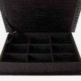 Tahanan by Kultura Black Banig Jewely Organizer with Snakeskin Accent