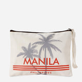 Kultura Palm Trees Pouch in Red Print