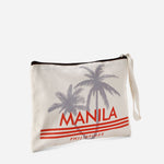 Kultura Palm Trees Pouch in Red Print