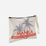 Kultura Palm Trees Pouch in Red Print