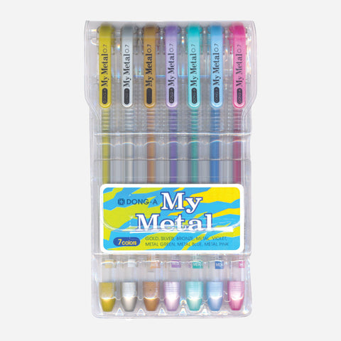 Dong-A My Gel Pens Metallic 7 Color Set