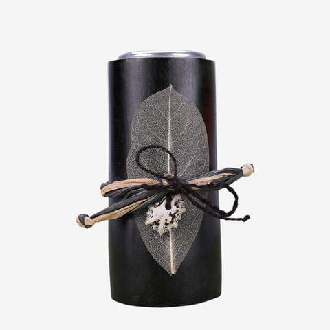 Tahanan by Kultura Black Bamboo Candle Holder Small