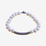 Khai Pearl Bracelet with Encrusted Charm