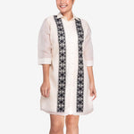 Tygie Women's Hinabue Dress with Floral Embroidery