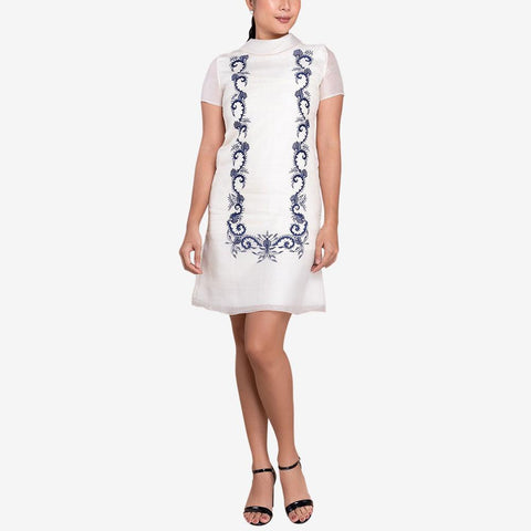 Nuevo Ystilo Women's Silk Cocoon Dress