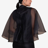 Nuevo Ystilo Women's Long Back Silk Cocoon Cape Barong