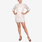 Tygie Women's Barong Dress with Floral Embroidery