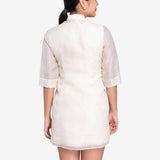 Tygie Women's Barong Dress with Floral Embroidery