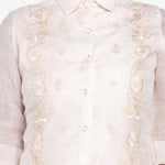 Tygie Women's Barong Dress with Floral Embroidery