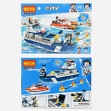 Cogo City Police Speed Boat 284 Pcs Building Blocks Set