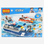 Cogo City Police Speed Boat 284 Pcs Building Blocks Set