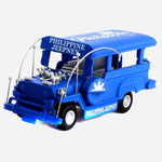 Philippine Jeepney Blue 4-Inch Die-Cast Metal To Vehicle Special Matte Edition