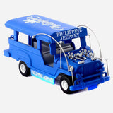 Philippine Jeepney Blue 4-Inch Die-Cast Metal To Vehicle Special Matte Edition