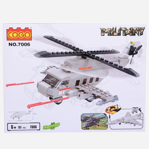 Cogo 191-Pack Military Helicopter Bricks Play Set