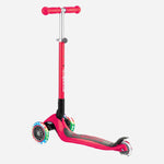 Globber Primo Foldable 3-Wheel Scooter With Lights Red