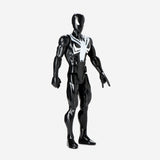 Marvel Spider Man Titan Hero Series Blast Gear Compatible 12 Inch Black Suit Spider Man Action Figure Toy For Boys