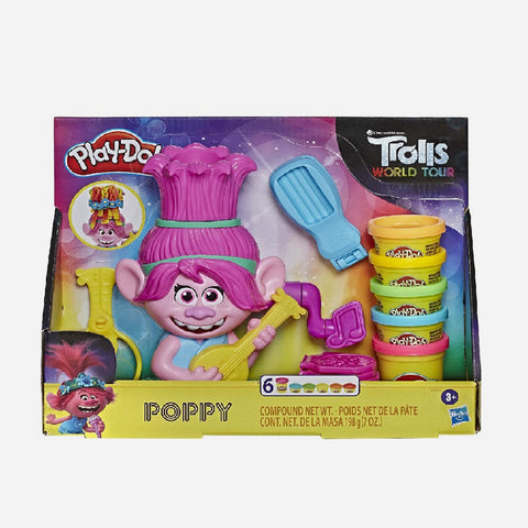 Play Doh Trolls World Tour Rainbow Hair Poppy Styling Toy For Kids