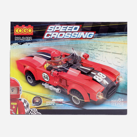 Cogo Blocks Speed Crossing Racing Car #88 173 Pcs Toy For Boys
