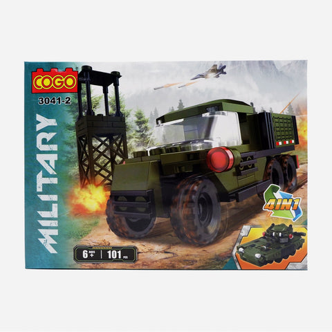 Cogo Military Blocks Truck Toy For Boys