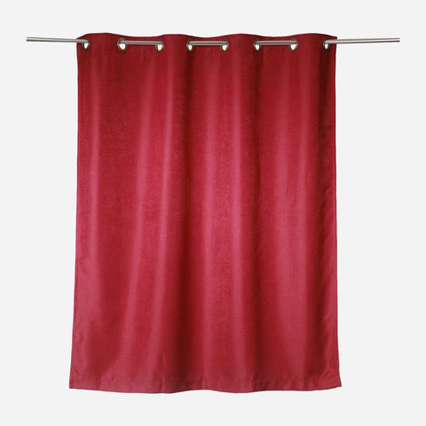 Living Essentials Window Curtain Oxford Semi Black Out (Maroon) - 55x60 in