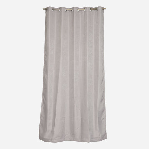 Living Essentials Window Curtain Oxford Semi Black Out (Gray) - 55x84 in