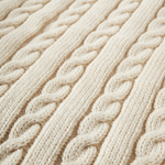 Living Essentials Throw Pillow Case Knitted Rope (Cream) - 18x18 in