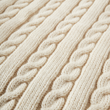 Living Essentials Throw Pillow Case Knitted Rope (Cream) - 18x18 in