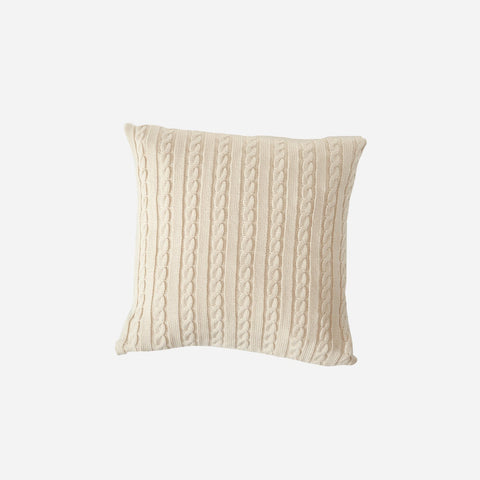 Living Essentials Throw Pillow Case Knitted Rope (Cream) - 18x18 in