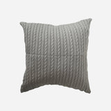 Living Essentials Throw Pillow Case Knitted Rope (Gray) - 24x24 in