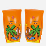 Jilong Yellow And Orange Arm Bands With 20 Inch Star Patterned Beach Ball Inflatable Set