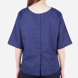 SM Woman Prima Short Sleeve Linen Boxy Blouse