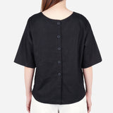 SM Woman Prima Short Sleeve Linen Boxy Blouse