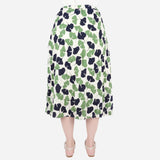 SM Woman Prima Electric Pleated Skirt with Foliage Print