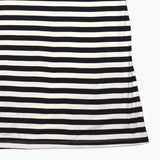 Smartbuy Ladies' Dress Short Sleeves in Black White Stripes