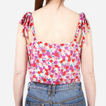 TRUE LOVE Floral Strappy Top in Red