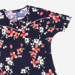 SM Woman Plus Fashion Blouse Floral Print Navy Blue