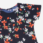 SM Woman Plus Fashion Dress Floral Print Navy Blue