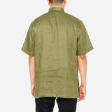 En Barong Filipino Pure Linen Short Sleeves Mint Green Barong