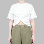 SM Woman Casual Tees Cropped Twisted Front