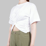 SM Woman Casual Tees Cropped Twisted Front