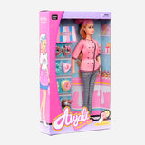 Aiyali Fashion Doll Cake And Sweet (Pink) Toy For Girls