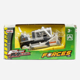 Maisto Fresh Metal Forces 3.0 (White And Gray) Bulldozer Vehicle Toy For Boys