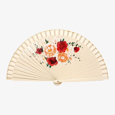 Tropiko Floral Handpainted Fan