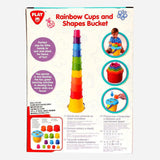 Play Go Rainbow Cups And Shapes Bucket Toy For Toddlers